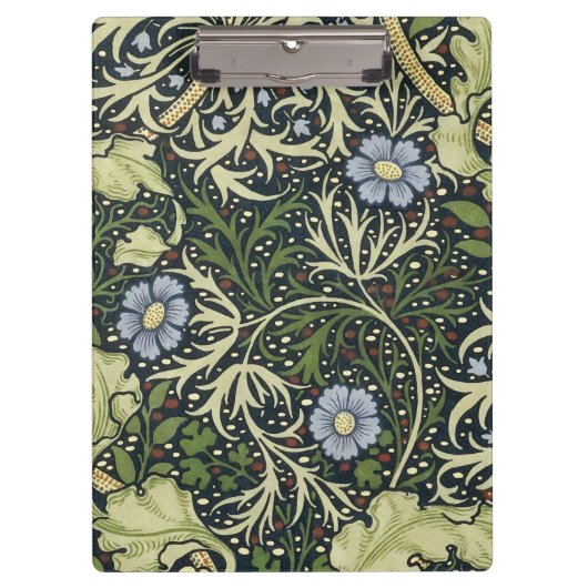 William Morris Seaweed Pattern Vintage Kunst Klemmbrett (Vorderseite)