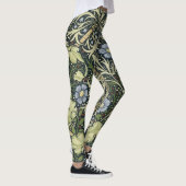 William Morris Seaweed Pattern Vintage Kunst Leggings (Rechts)