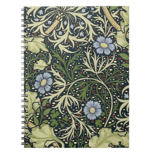 William Morris Seaweed Pattern Vintage Kunst Notizblock (Vorderseite)