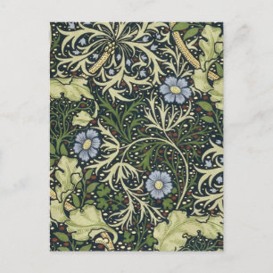 William Morris Seaweed Pattern Vintage Kunst Postkarte
