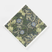 William Morris Seaweed Pattern Vintage Kunst Serviette (Ecke)