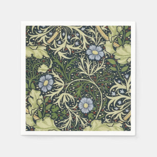 William Morris Seaweed Pattern Vintage Kunst Serviette