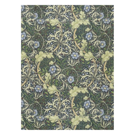 William Morris Seaweed Pattern Vintage Kunst Tischdecke (Vorderseite)