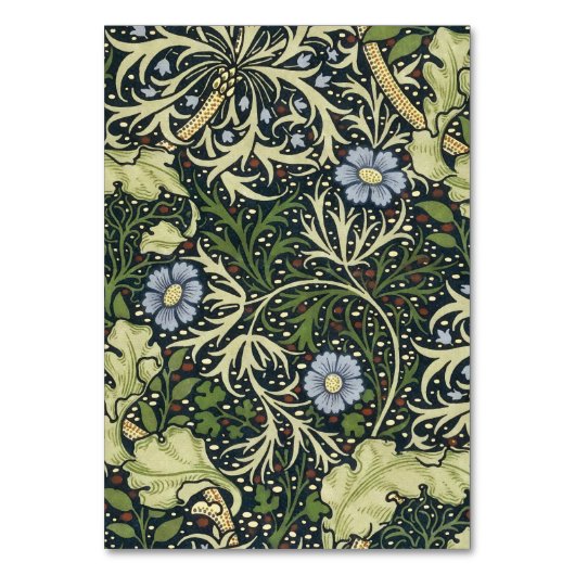William Morris Seaweed Pattern Vintage Kunst Tischnummer (Vorderseite)