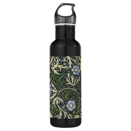 William Morris Seaweed Pattern Vintage Kunst Trinkflasche (Vorderseite)