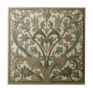 William Morris Seaweed Vintage Floral Art Nouveau Fliese