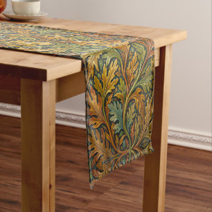 William Morris Seaweed Vintage Floral Jugendstil Kurzer Tischläufer