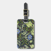 William Morris Seetang Antike Blume Gepäckanhänger (Vorderseite vertikal)