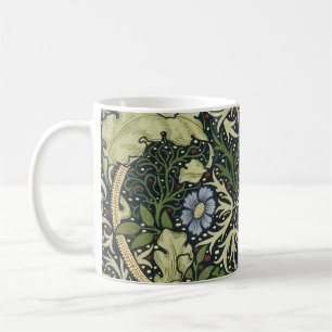 William Morris Seetang-Muster Florales Vintage-Kun Kaffeetasse