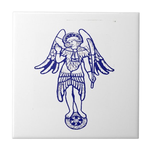 William Morris - Seraph in St Giles Fliese (Vorderseite)