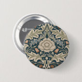 William Morris Severn Floral Garden Blume Classic Button (Vorne & Hinten)