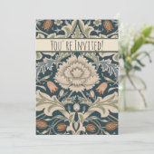 William Morris Severn Floral Garden Blume Classic Einladung (Stehend Vorderseite)