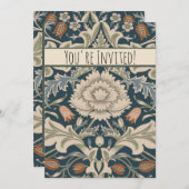 William Morris Severn Floral Garden Blume Classic Einladung (Vorne/Hinten)