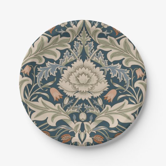 William Morris Severn Floral Garden Blume Classic Pappteller (Vorderseite)
