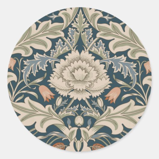 William Morris Severn Floral Garden Blume Classic Runder Aufkleber (Vorderseite)