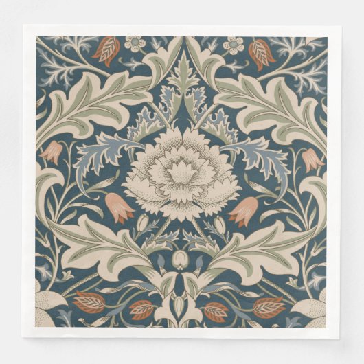 William Morris Severn Floral Garden Blume Classic Serviette (Vorderseite)