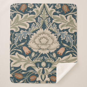 William Morris Severn Floral Garden Blume Classic Sherpadecke