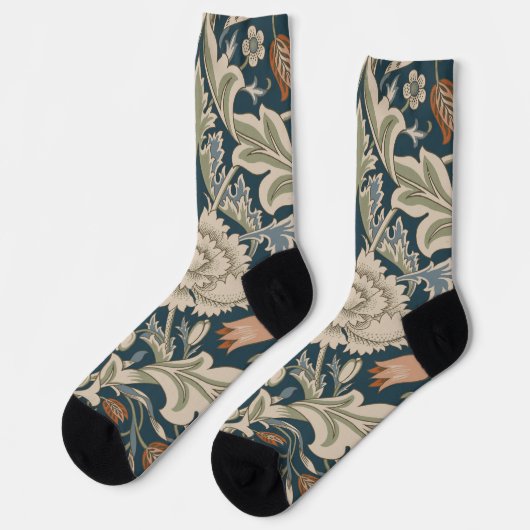 William Morris Severn Floral Garden Blume Classic Socken (Linkes Detail)