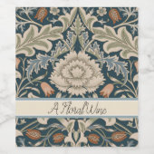 William Morris Severn Floral Garden Blume Classic Weinetikett (Einzelnes Label)