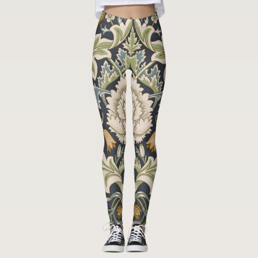 William Morris Severn Floral Pattern Classic Leggings (Vorderseite)