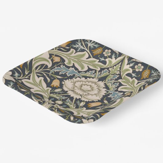 William Morris Severn Floral Pattern Classic Pappteller (Gewinkelt)