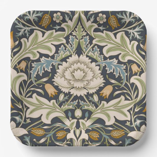 William Morris Severn Floral Pattern Classic Pappteller (Vorderseite)