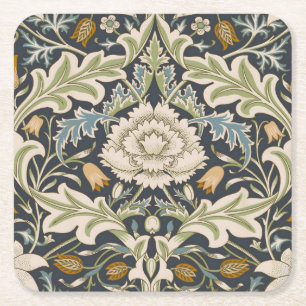 William Morris Severn Floral Pattern Classic Rechteckiger Pappuntersetzer