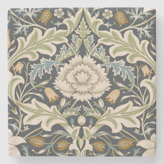 William Morris Severn Floral Pattern Classic Steinuntersetzer (Vorderseite)