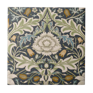 William Morris Severn Navy Blaues Blumenkunstwerk Fliese