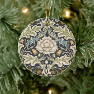 William Morris Severn Navy Blaues Blumenkunstwerk Keramik Ornament