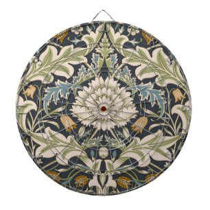 William Morris Severn Navyblaue Blumengestaltung Dartscheibe