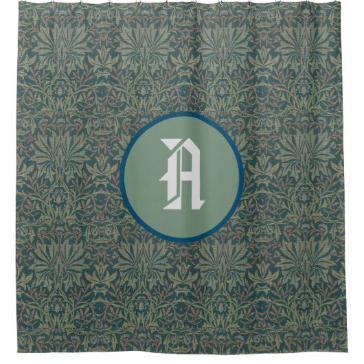 William Morris SHOWER CURTAIN CUSTOM INITIAL Duschvorhang (Vorderseite)