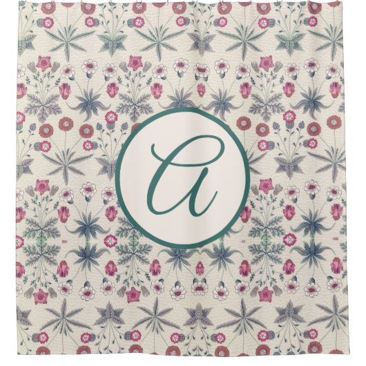 William Morris SHOWER CURTAIN WITH INITIAL Duschvorhang (Vorderseite)