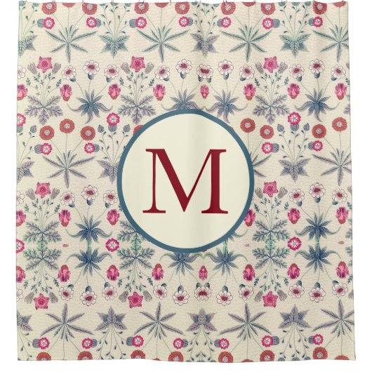 William Morris SHOWER CURTAIN WITH INITIAL Duschvorhang (Vorderseite)