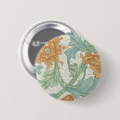 William Morris Single Stem Floral Pattern Button (Vorne & Hinten)