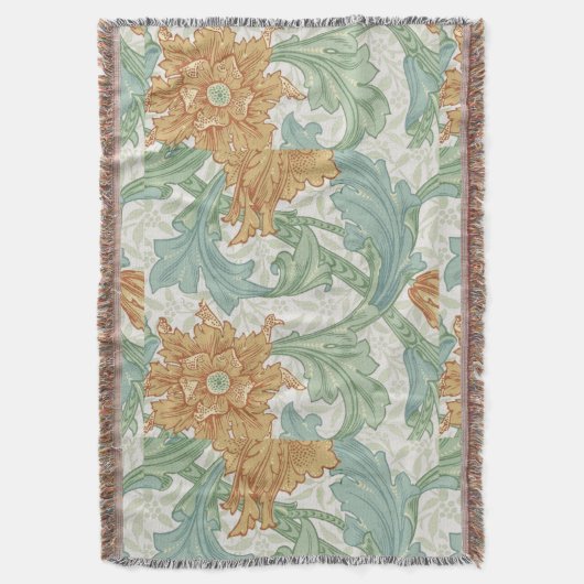William Morris Single Stem Floral Pattern Decke (Vorderseite Vertikal)