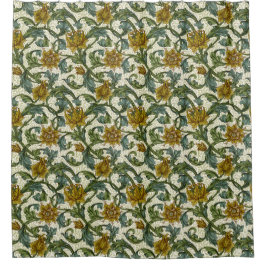 William Morris Single Stem Floral Pattern Duschvorhang