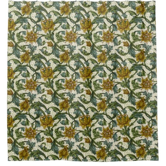 William Morris Single Stem Floral Pattern Duschvorhang (Vorderseite)