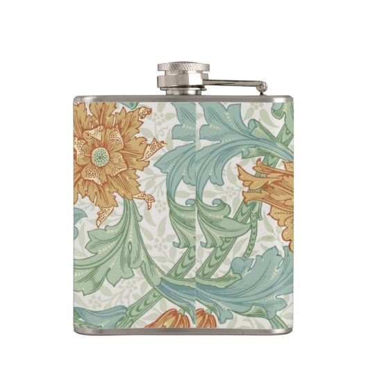 William Morris Single Stem Floral Pattern Flachmann (Rückseite)