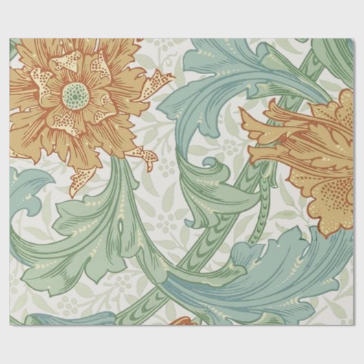 William Morris Single Stem Floral Pattern Geschenkpapier (Flach)