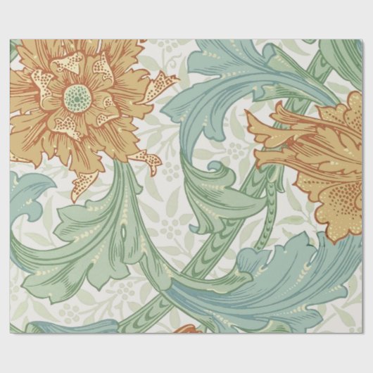 William Morris Single Stem Floral Pattern Geschenkpapier (Flach)