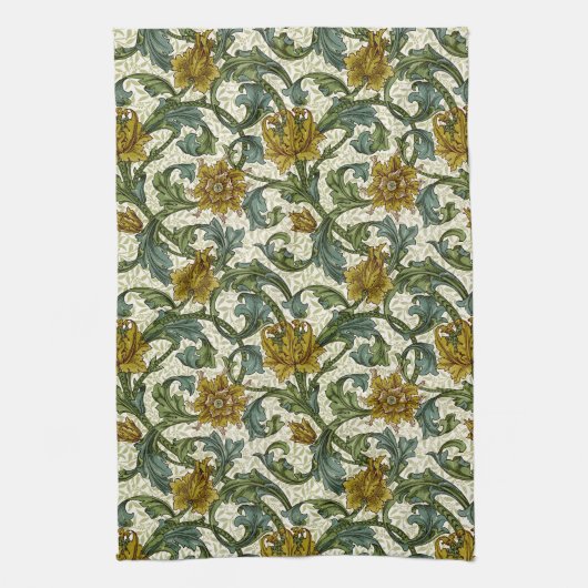William Morris Single Stem Floral Pattern Geschirrtuch (Vertikal)
