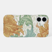 William Morris Single Stem Floral Pattern iPhone 16 Hülle (Rückseite (Horizontal))