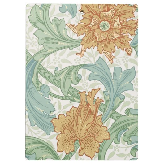 William Morris Single Stem Floral Pattern Klemmbrett (Rückseite)