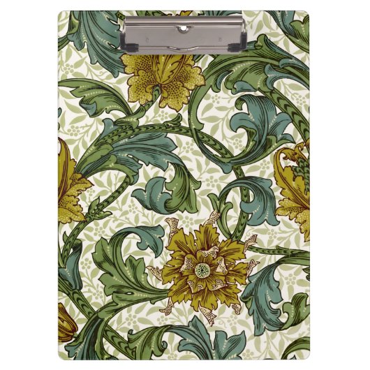 William Morris Single Stem Floral Pattern Klemmbrett (Vorderseite)