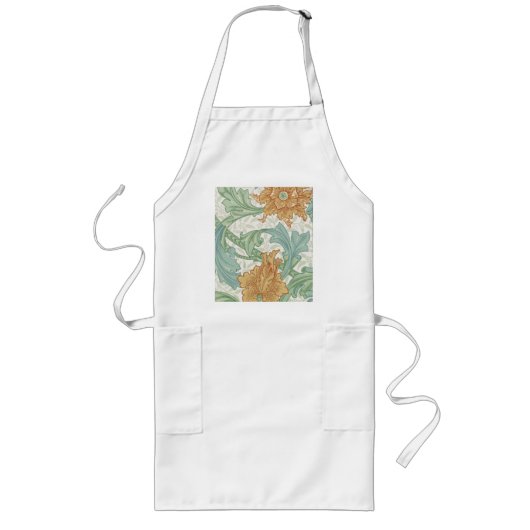 William Morris Single Stem Floral Pattern Lange Schürze (Vorne)