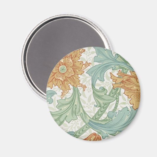 William Morris Single Stem Floral Pattern Magnet (Vorderseite/Rückseite)