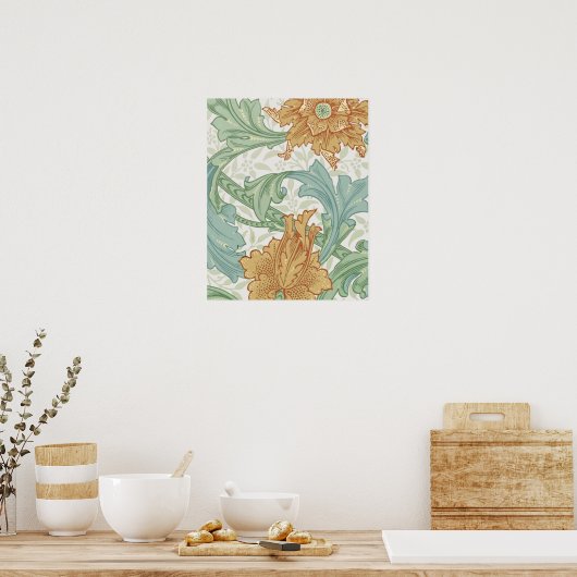 William Morris Single Stem Floral Pattern Poster (Küche)
