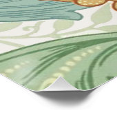 William Morris Single Stem Floral Pattern Poster (Ecke)