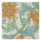 William Morris Single Stem Floral Pattern Poster (Vorderseite)